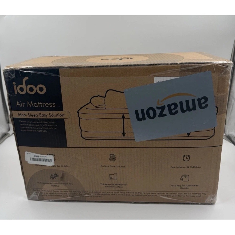 iDOO Queen Air Mattress with Built in Pump, 18 Raised Comfort Blow up Mattres